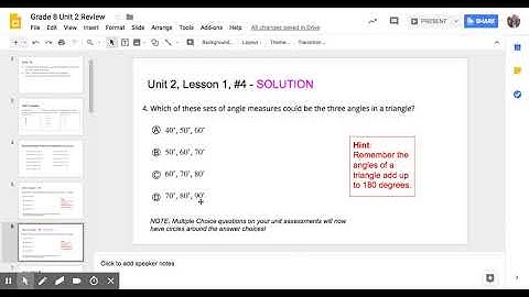 Grade 8 Unit 2 Review - Google Slides