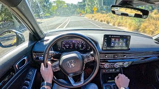 2022 Honda Civic Hatchback 6MT Sport Touring - POV Backroad Blast (Binaural Audio)