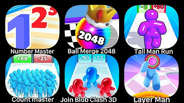 Number Master, Ball Merge 2048, Tall Man Run, Count Master, Join Blob Clash 3D, Layer Man #games