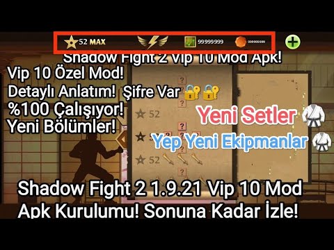 Shadow Fight 2 1.9.21 Vip 10 Mod Kurulumu! | Tekrar Çekildi!