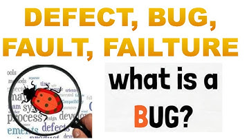 Defect Bug Fault Failure | Software Testing Creator | QA