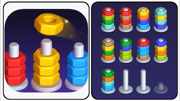 Nut Sort-Color Puzzle Game Level 39 Walkthrough