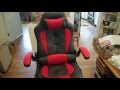 Aminiture Reclining Office Gaming Chair in Black and Red Aminiture Reclining Office Gaming Chair in Black and Red