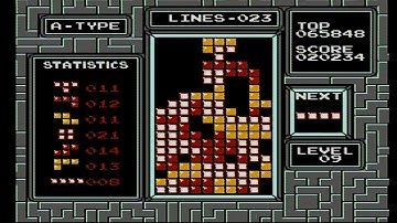 TETRIS NES 1989 Part 2 Original Nintendo Hardware
