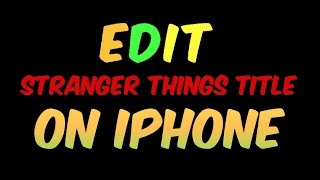 How to make Stranger Things cast text effect on iPhone screenshot 2