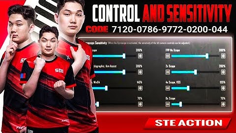 ACTION Gaming New Sensitivity/STE ACTION 5 finger claw control code Pubg/STE ACTION Sensitivity 2023