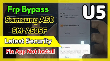 Frp Bypass Samsung A50 🔓 SM-A505F U5 NEW METHOD 🛡️ | Fix App Not Install 📲