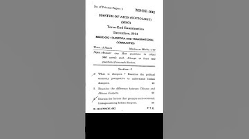 IGNOU MSOE 002 Question | December 2024 Exam #ignousociology #msoe002 #ignouquestion