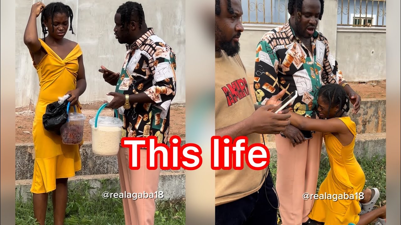 Маленькая девочка, продающая кпомо в воскресенье утром, подвергается жестокому обращению со сторо...