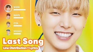 ONEUS, ONEWE - Last Song (Line Distribution   Lyrics Karaoke) PATREON REQUESTED