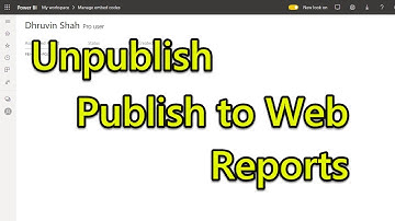 Remove or Unpublish “Publish to Web” Power BI Report