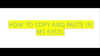 Copy and paste in excel #part1 #excel
