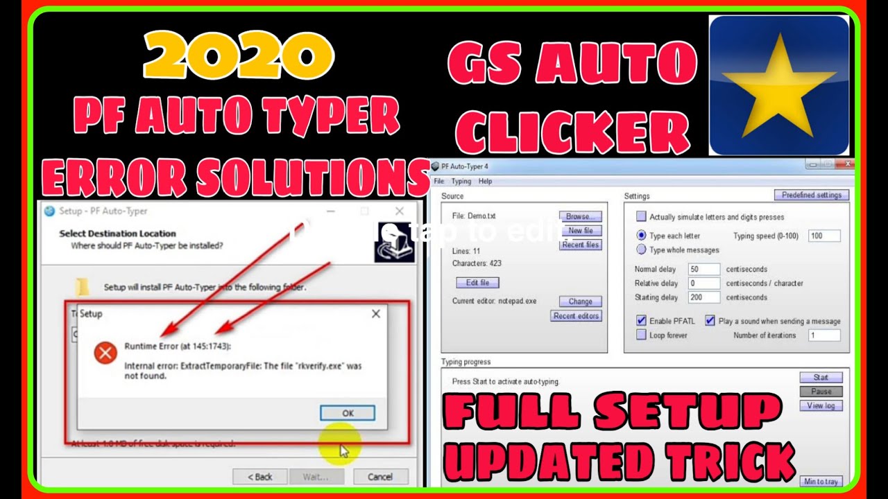 Auto Clicker and Auto Typer