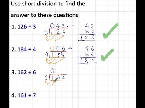 short division 3 digits by 1 digit youtube