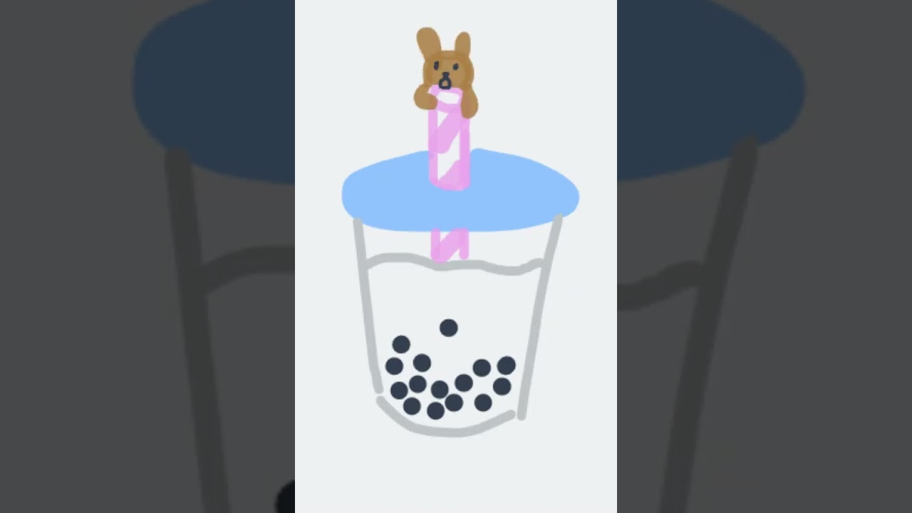 Boba Bunny 🐇🥤 #animation #cute #boba #bunny