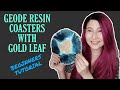Geode Resin Coasters With Gold Leaf / Tutorial Video