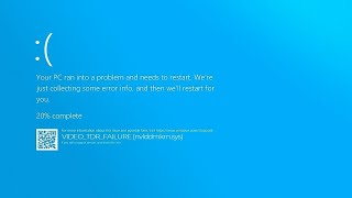 VIDEO TDR FAILURE nvlddmkm.sys Error Solucion En Windows 10 / 11 BSOD