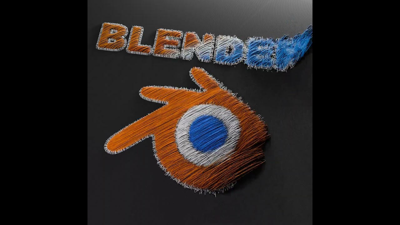 Text Logo Embroidery B - Blender Geometry Nodes 4.0; Noding-Product