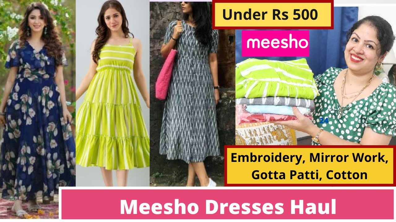 meesho cotton dresses