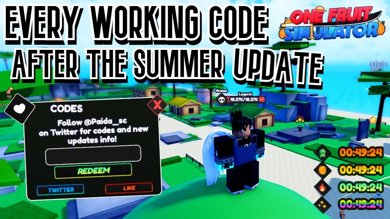 EVERY WORKING CODE AFTER THE SUMMER UPDATE (One Fruit Simulator