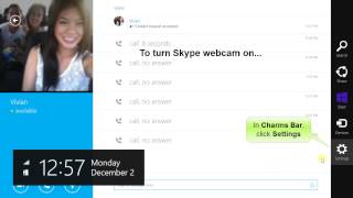 How To Turn On Skype Webcam In Windows 8 1