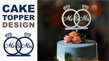 Cake Topper Design for laser cutting In CorelDraw | Mr & Mrs