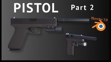 How to make a gun in Blender 2.8 #2 - Accessories