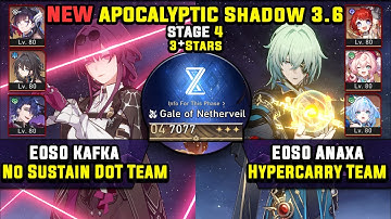 E0 Kafka Carry W/ Sampo & E0 Anaxa Carry (3 Stars) NEW Apocalyptic Shadow 4 Honkai Star Rail 3.6