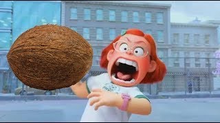 Turning Red Ball Mem, she threw the coconut