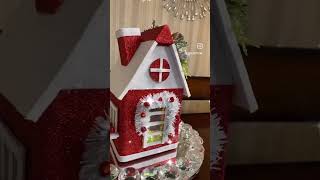 DIY RED AND WHITE CHRISTMAS HOUSE #shorts