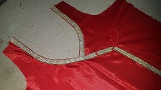 Front Neck Design (Angrakha) Cutting & Stitching