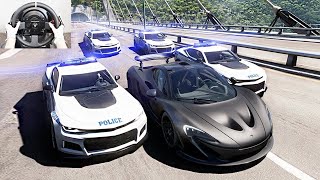 TROLLING the Police With a McLaren P1 - Forza Horizon 5 Thrustmaster T300RS 4k Gameplay