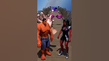GTA V New Epic Save Run Red Hulk vs Red She-Hulk Funny Challenge! #gta