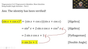 Trigonometry Video 5.4.3 - Using Double Angle Identities - Part 2