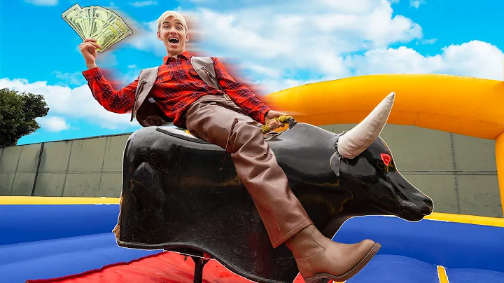 LAST TO FALL OFF MECHANICAL BULL WINS $10,000!! (N...
