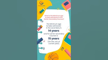 What is the Minimum age to take admission in the Senior Secondary Course?