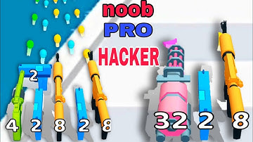 Merge Gun Run Noob vs Pro vs Hacker in Gameplay