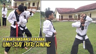Tehnik Pegaplikasian Pencak Silat 5 Gerakan Ilmu Silat Putri Gunung-SERULING DEWATA @Putra Tiangse
