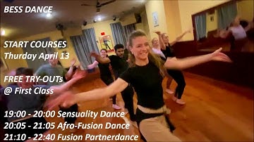 BESS DANCE Promo 8-week courses starting April 13 (Sensuality , Afro Fusion & Fusion Partner Dance)