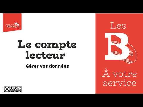 Le compte lecteur - Gérer vos données - Les BU à votre service #02