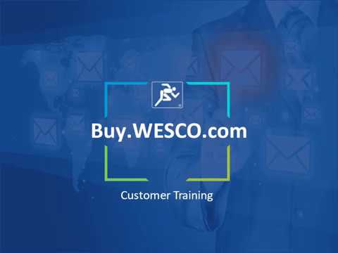 Buy.WESCO.com Learning Center: Account Training Overview