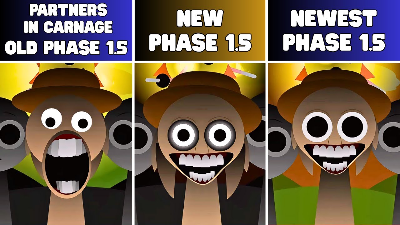 Sprunki Shifted Partners in Carnage — Old Phase 1.5 VS New Phase 1.5 VS Newest Phase 1.5