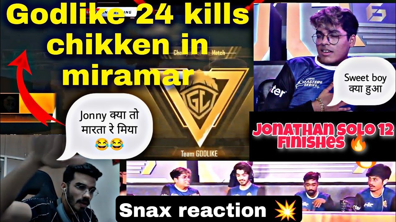 GODLIKE CHICKEN IN MIRAMAR | JONATHAN 12 SOLO FINISHES | snax reaction ...