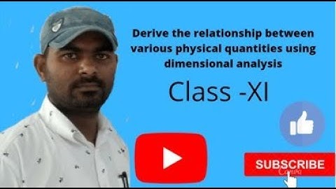 Derive the relationship between physical quantities using dimensional analysis