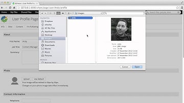 Alfresco 5.0 - Updating your Alfresco profile