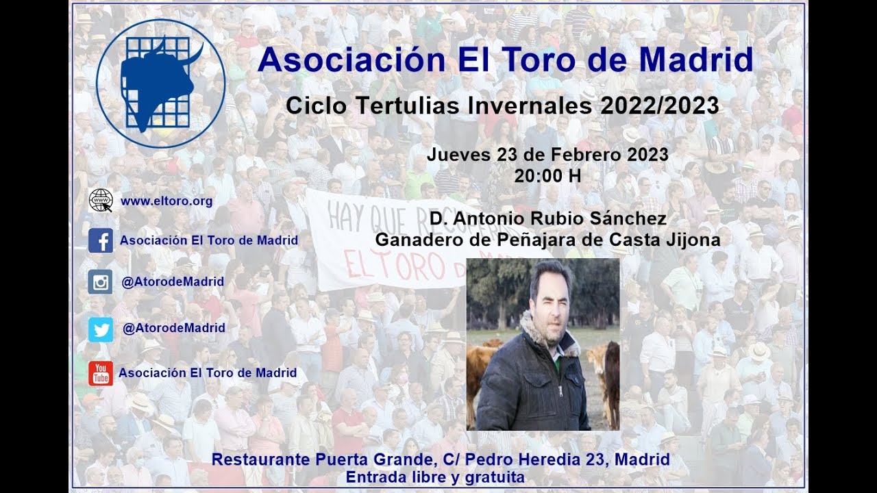 Tertulia con Antonio Rubio. Ganadero de Peñajara de Casta Jijona y de Alejandro Vázquez. 23/02/2023.