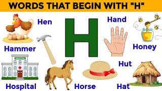 LETTER H | Writing letter H | H words for kids | Capital letter H | Educational video for kids| #abc