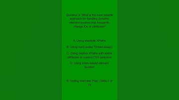 Selenium + Java Advanced Interview Questions – Part 1 (Experienced QA Automation Engineers) | Q -  4