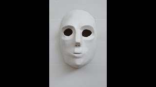 Confecção de máscara neutra com papietagem a partir do molde do próprio rosto