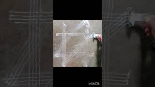 easy kolam 🌺 simple rangoli designs 🌺 beautiful kolam 🌹 biginar rangoli designs 🌺#shorts